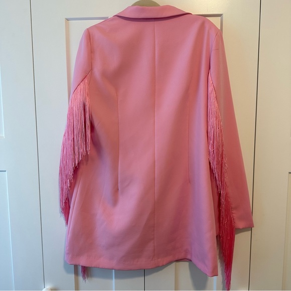 Pink Fringe Blazer Dress- BiBi- Size XL- Worn once - Picture 4 of 6